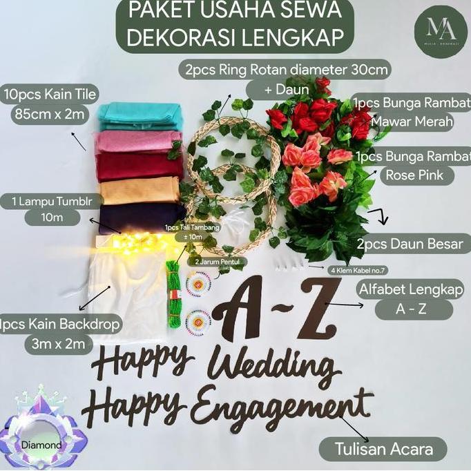 Paket Usaha Bisnis Jasa Sewa Dekorasi Backdrop Lamaran Nikahan Mulia