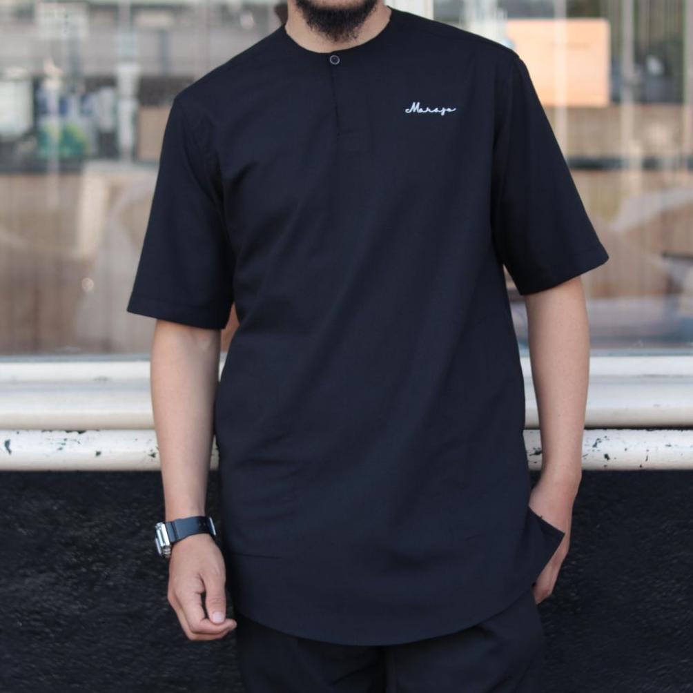 READY STOCK Marajo Baju Koko Kurta Pria Lengan Pendek Casual Polos