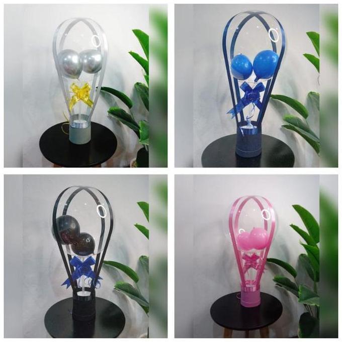 Buket balon mini kosongan size roundbox 9cm.