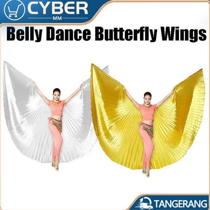 SYLVETI Sayap Malaikat Tamborin Belly Dance / Alat Tari Sayap Malaikat
