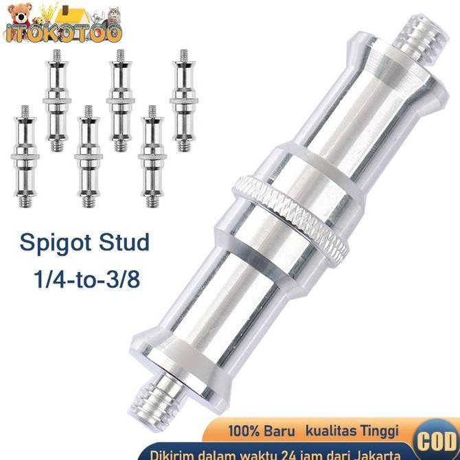 RGPOTZ Spigot Lightstand Screw Adapter 1/4 Ke 3/8 Spigot Light Stand Female