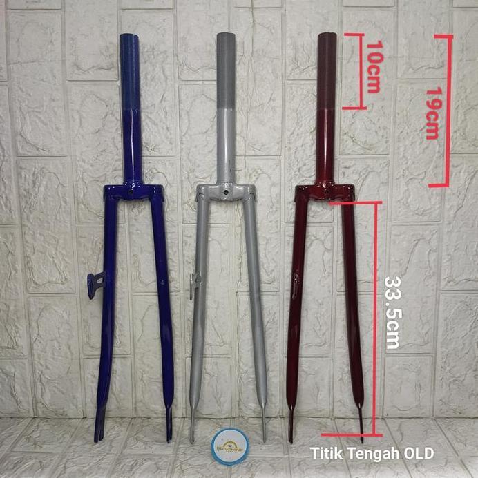 Ready Fork Sepeda 24 Mini CTB City Bike Garpu Pipa Steertube DRAT ULIR Standard 25.4mm Dengan Lubang