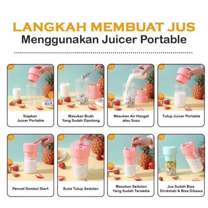 NEW PROMO Cruisher Juicer Mini Juice Cup Blender Portable Gelas Blender Mini Blender Portable Juicer