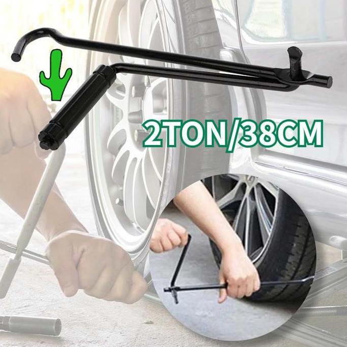 RGPOTZ 2 Ton Handle Dongkrak Mobil Stick Dongkrak Mobil Alat Dongkrak Mobil Engkol Dongkrak Mobil Un