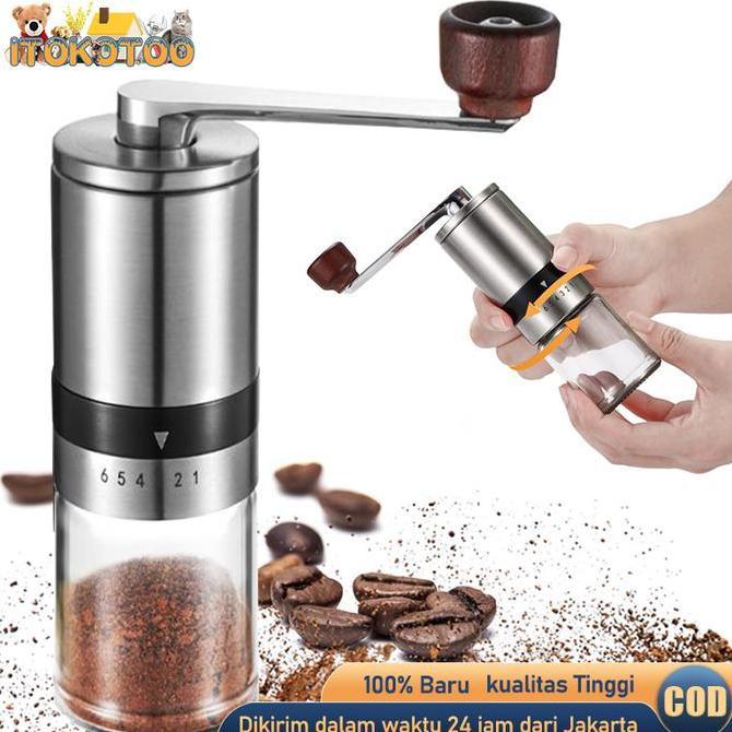 AQZEVUN Grinder Kopi Manual Coffee Grinder Manual Hand Grinder Kopi