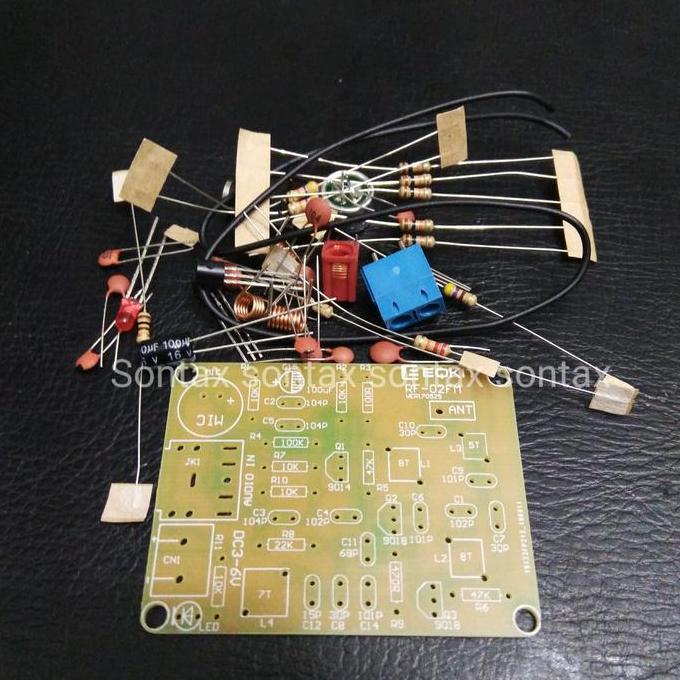 PCB KIT DIY WIRELESS TRANSMITTER PEMANCAR FM MIC MICROPHONE MIKROFON STX27
