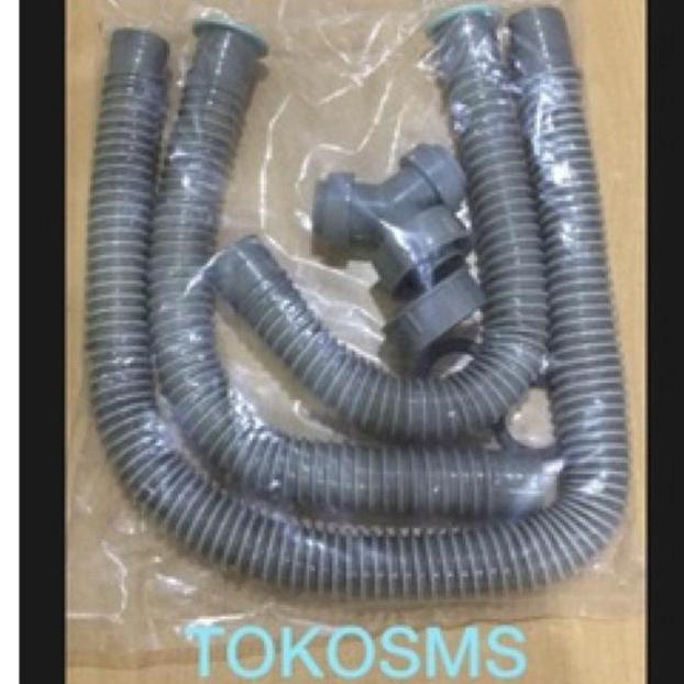 Selang bak cuci piring cabang flexible sink 2 lubang selang BCP