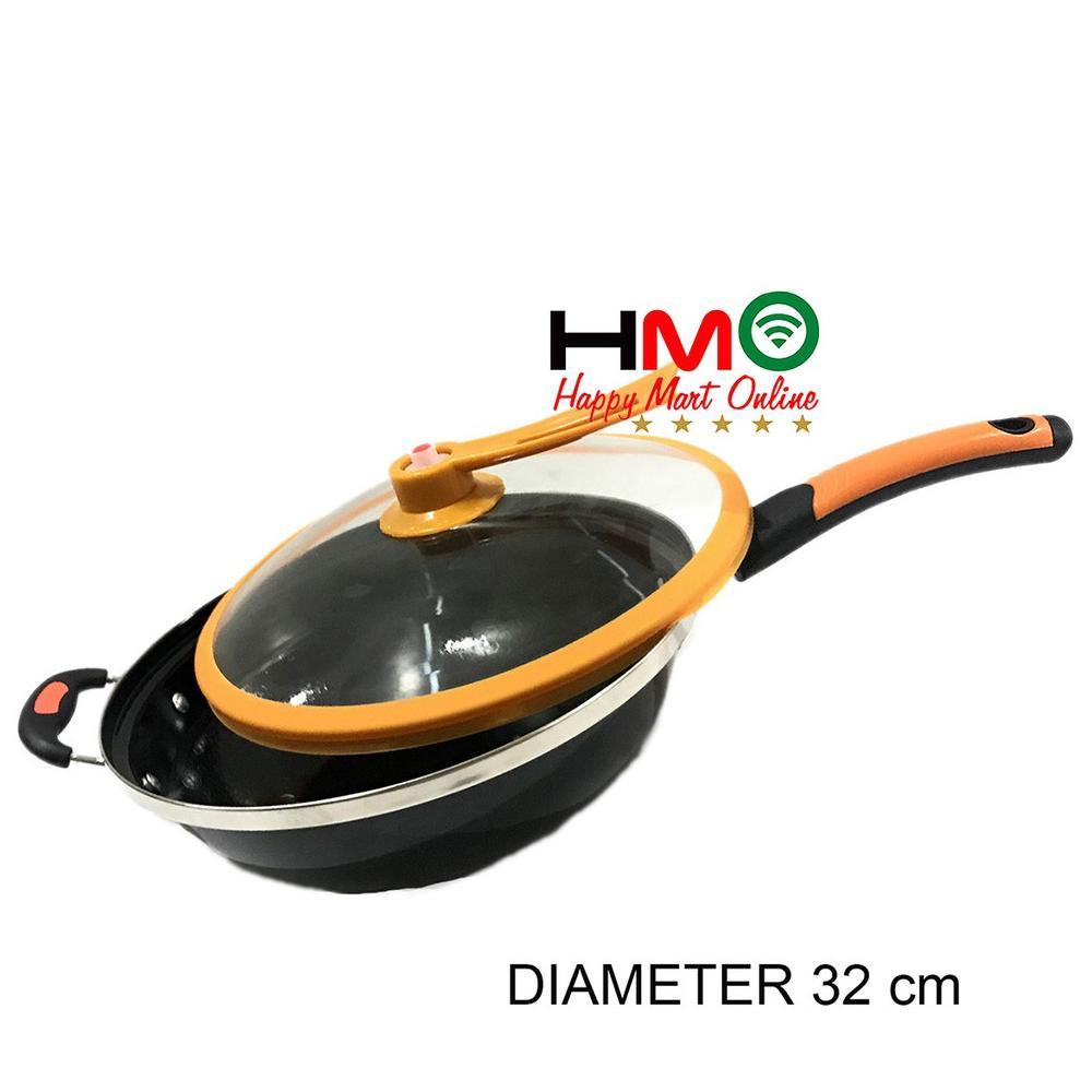 Panci Wajan Goreng Anti Lengket 32CM Penggorengan Serbaguna Panci Serbaguna Wok Pan Q2-3205 Q2 3205