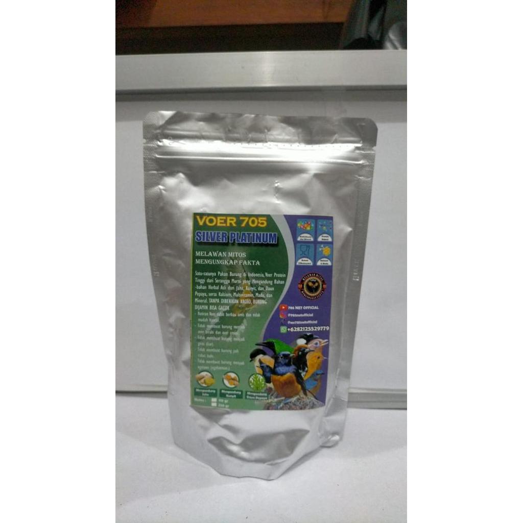 OK VOER 705 SILVER PLATINUM VOER TINGGI PROTEIN UNTUK SEMUA BURUNG KICAU ''