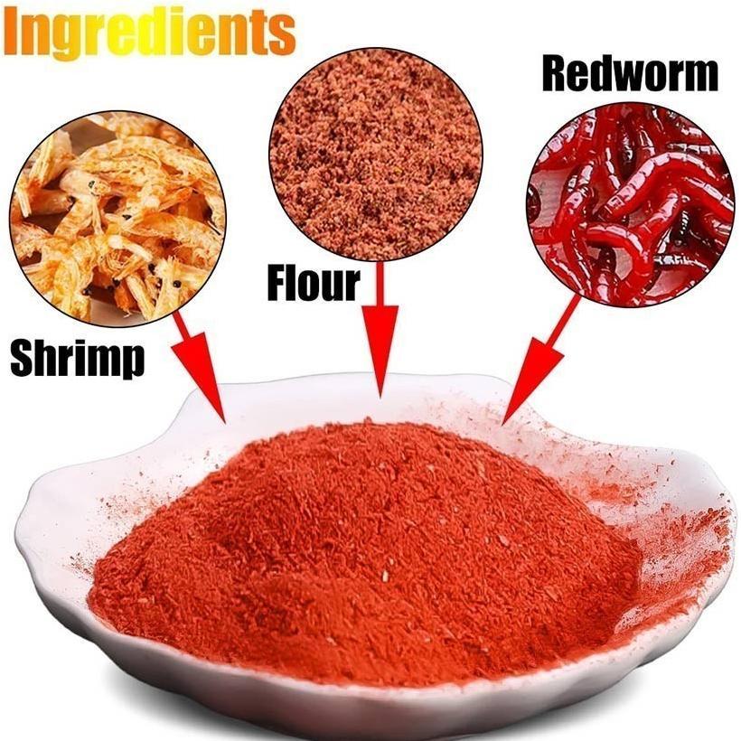 500gr Umpan Pelet Cacing Bubuk Umpan Ikan Mas Aroma Wangi Menarik Ikan / Umpan Fermentasi Terbuat Da