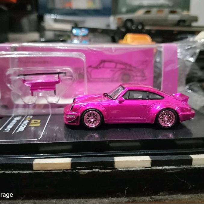 DIECAST CM MODEL PORSCHE RWB 964 WIDEBODY PINK AG27