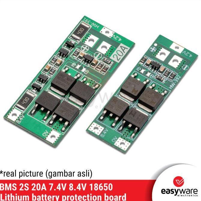 BMS 2S 20A 7.4V 8.4V 18650 LITHIUM BATTERY PROTECTION BOARD EWE27