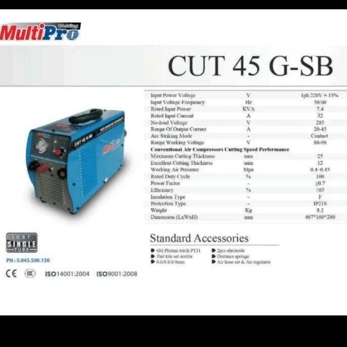 Multipro Cut 45 G-SB mesin las plasma cutting Cut45 GSB plasma cut