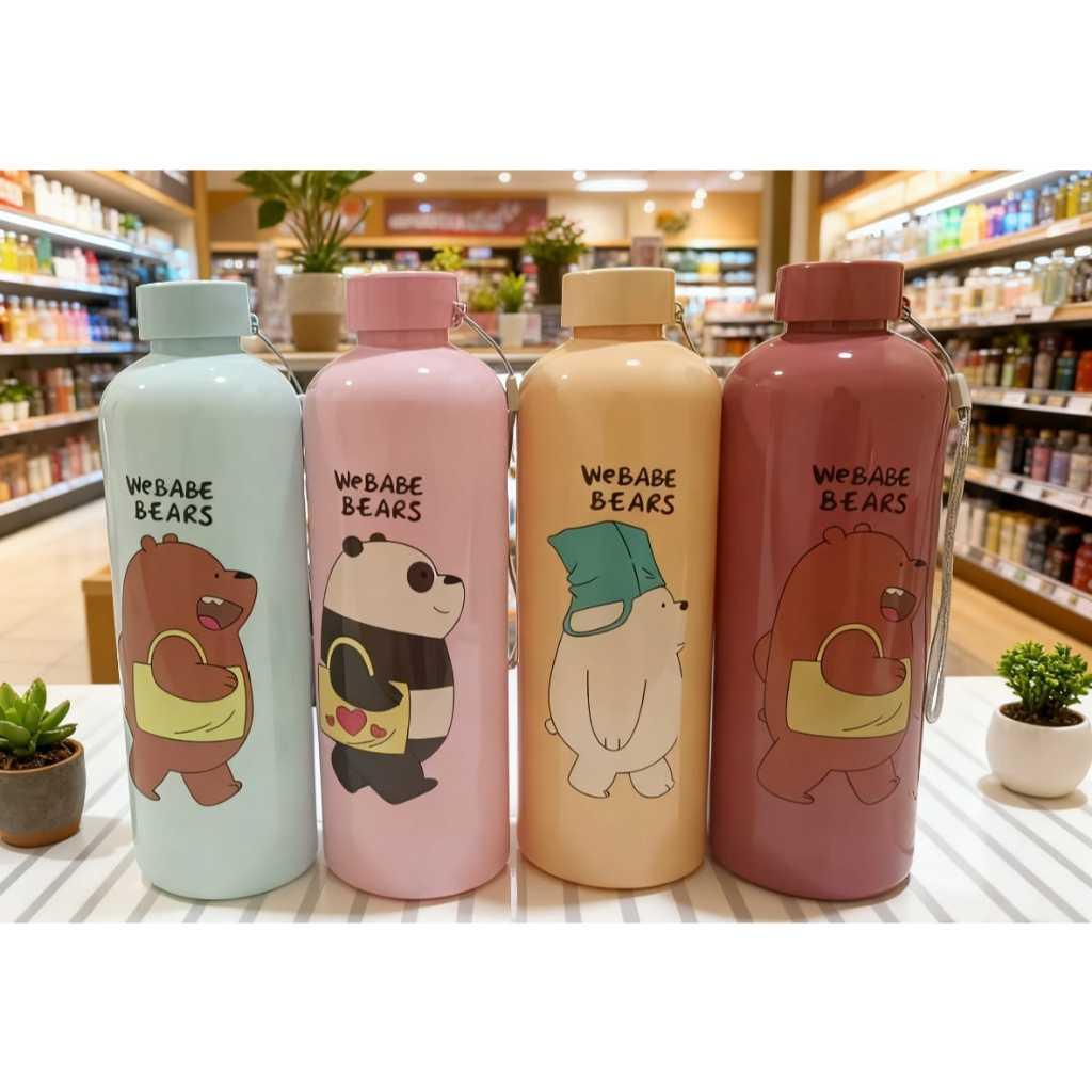 Botol Minum Plastik We Babe Bears 1000Ml Water Bottle Kartun Lucu 1 Liter