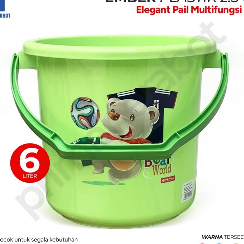 Ember Plastik Gambar 2.5 Gl Elegant Pail 6 Liter Lion Star E-4
