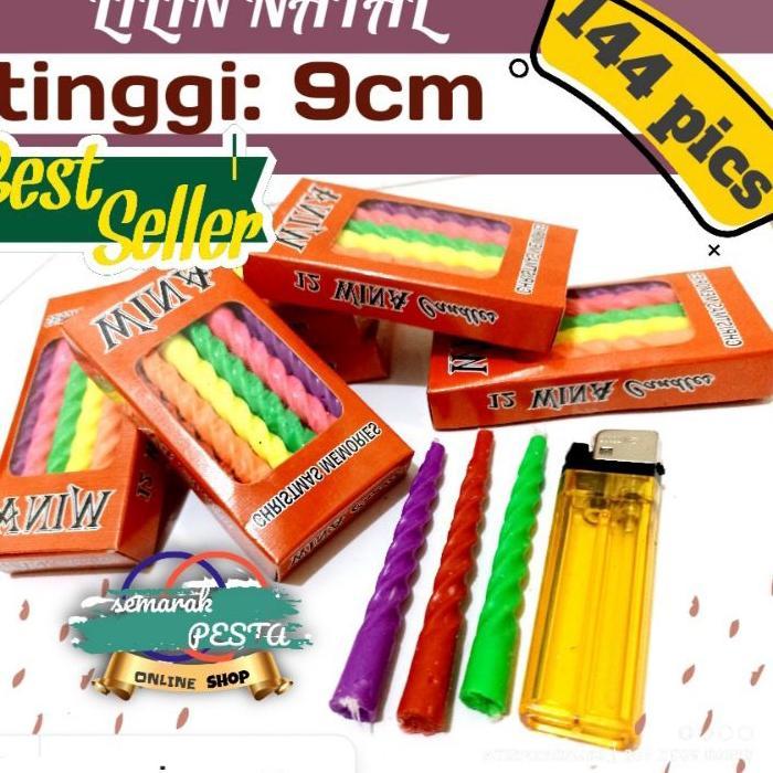 (144 Pics)Lilin Natal/Lilin Natal Kecil/Lilin Ibadah Natal/Lilin Christ Mas Mini/Lilin Ulir Natal/Li