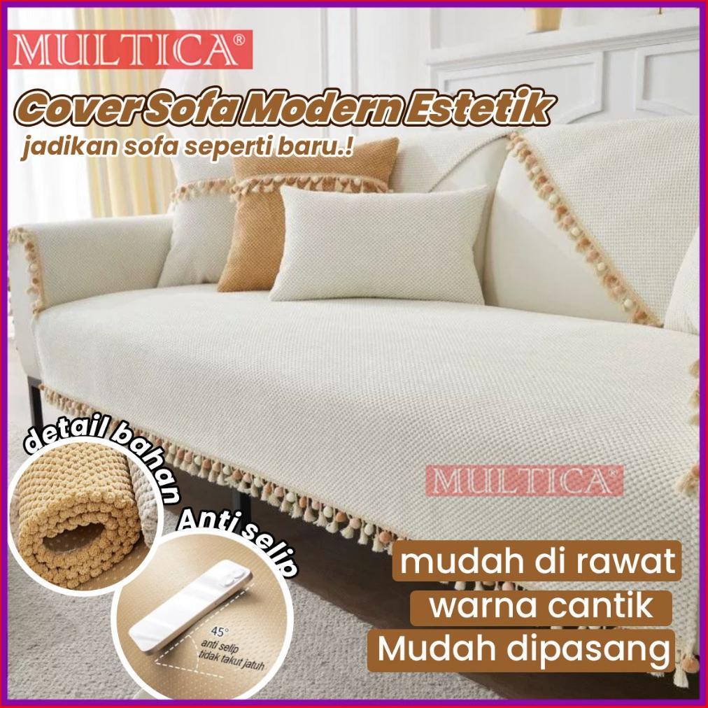 Multica COD sarung sofa Sudut Mewah Cover ruang tamu penutup sofa sarung sofa sudut 1 2 3 4 Seat