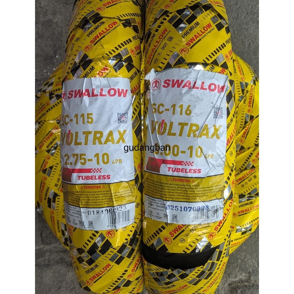 (TERLENGKAP ORIGINAL  BAN SEPEDA / MOTOR LISTRIK - PAKET / SATUAN 2 BAN - RING 10 ) VOLTRAX  250 / 2