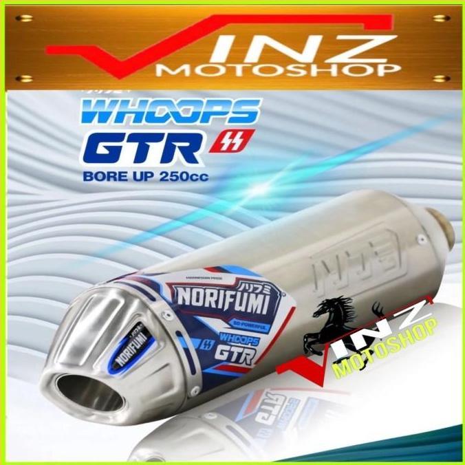 KNALPOT NORIFUMI WHOOPS GTR BORE UP KOMPETISI KLX CRF 150 WR 155 ORI