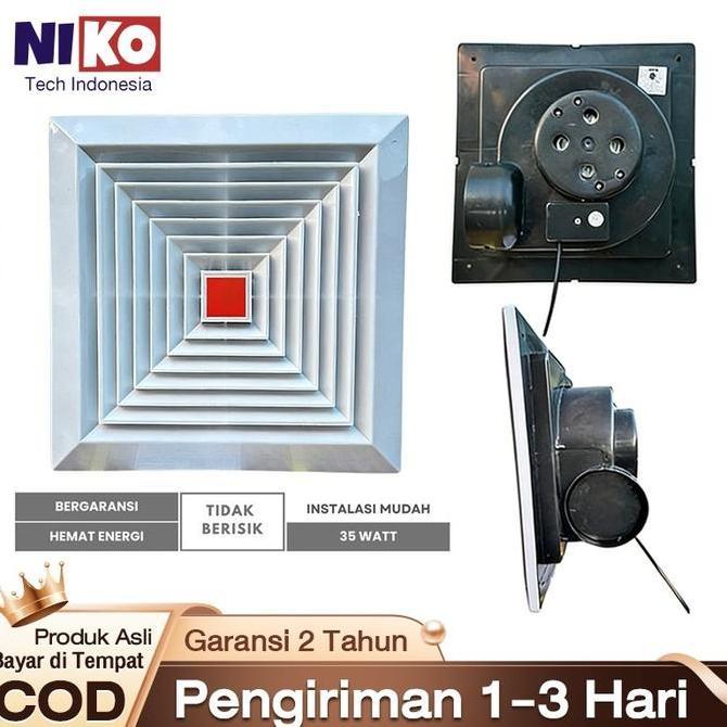 Exhaust Fan Blower 8/10/12 Inch: Ventilasi Udara Kapasitas Besar Cocok Plafon/Dinding, Tahan Lama, C