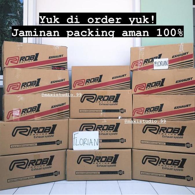 Knalpot ROB1 all New Nmax Aerox Connected Standart Racing Stainless