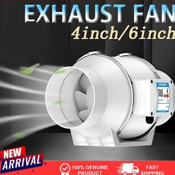 4 6 8 Inch Multi Fungsi  Exhaust Kipas Exhaust Ventilasi Rumah Diam Inline Duct Fan Ventilasi Dapur 