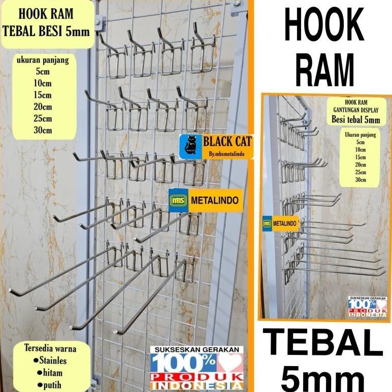 Cantolan Hook ram Display Gantungan kawat display tebal 5mm