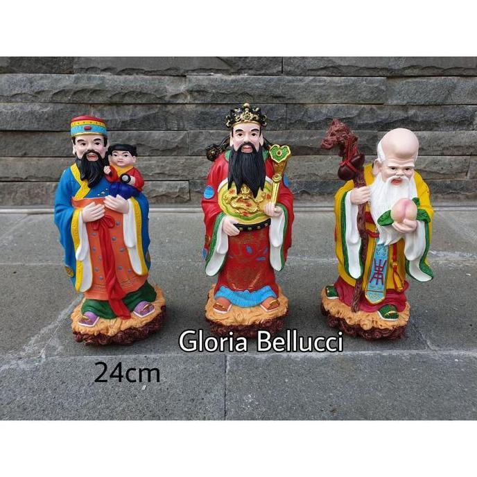 PATUNG PAJANGAN DEWA FULUSO FU LU SHOU