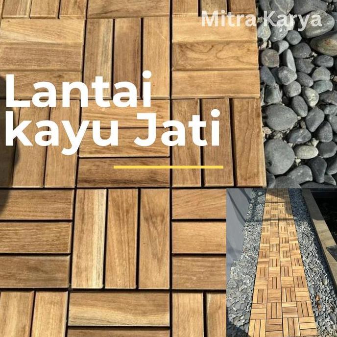 Decking Tile Lantai Kayu Jati/Lantai bongkar-Pasang