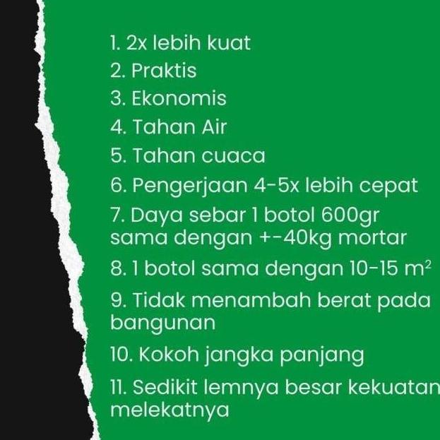 amoeemir- Lem LEO Bata Ringan (600 g) Adhesive Perekat Bata Ringan Putih Hebel Tempel Roster Gypsum 