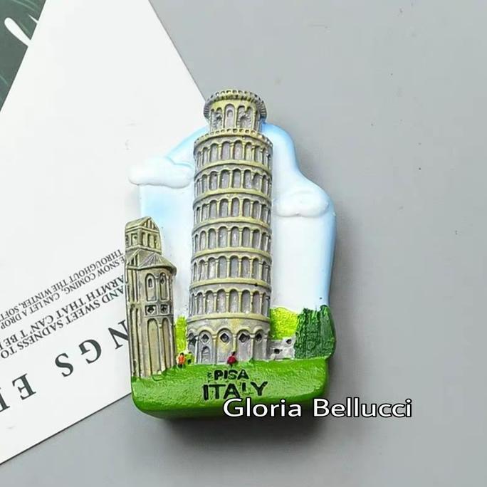 souvenir tempelan magnet kulkas menara pisa negara italia italy eropa