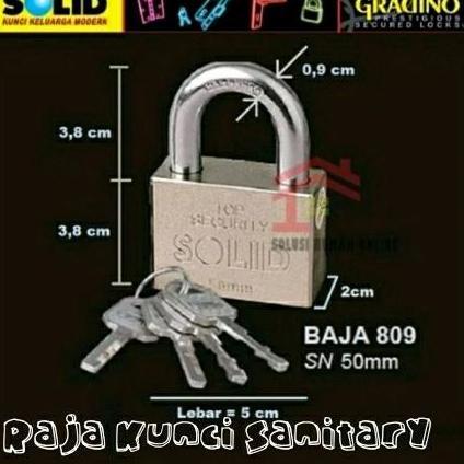 gembok solid 809 50mm/Gembok Motor/Gembok Pagar/Gembok Gerbang Solid