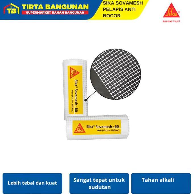 SIKA SOVAMESH 80 - MEMBRAN DECKSEAL 10CM X 500CM SERAT FIBER WATERPROFING Kayu