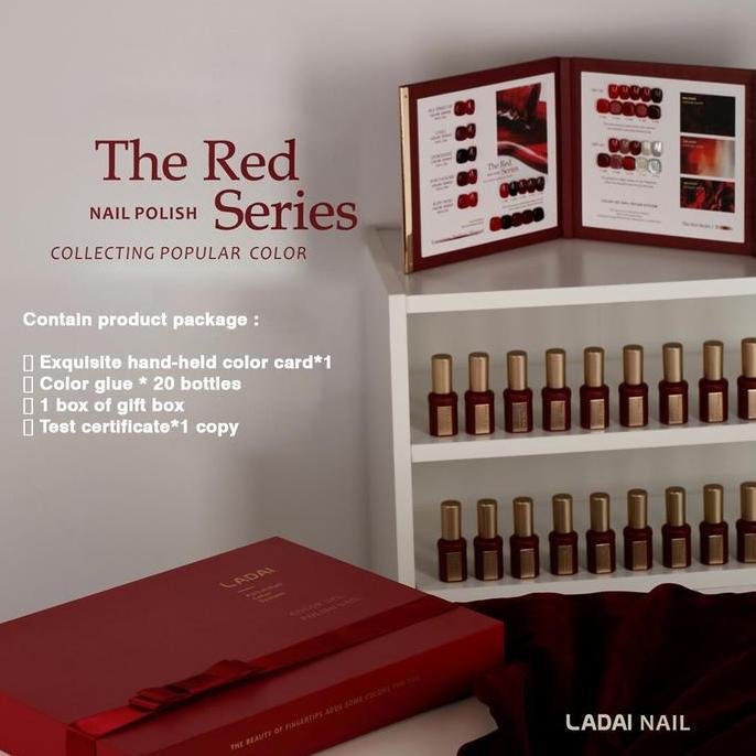 LADAI THE NEW RED SERIES 20 COLOR/KUTEK GEL SET LADAI OUBOLI NAIL/PREMIUM KUTEK GEL SET