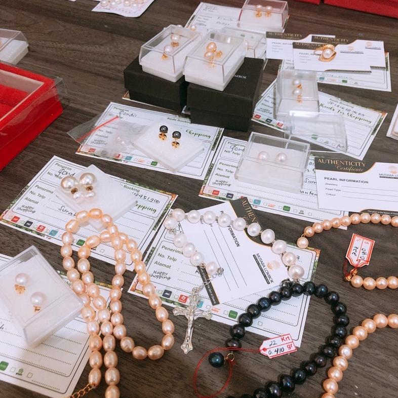 HEMAT Giwang 7mm Mutiara Lombok Asli Dengan Desain Chic dan Elegant | Anting Mutiara | Giwang Bhayan
