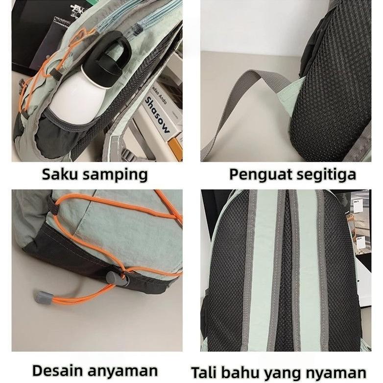 cuci gudang tas ransel perjalanan tahan air/tas ransel kecil pria dan wanita/tas pendakian luar ruan