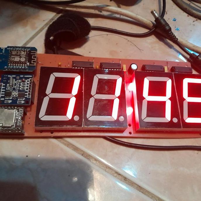 PCB WEMOS 74HC595 595 SEVEN SEGMENT 1.8 INCH 1.8" 1.8INCH 1.8 " JWS CLOCK RTC NTP MP3 BBM27
