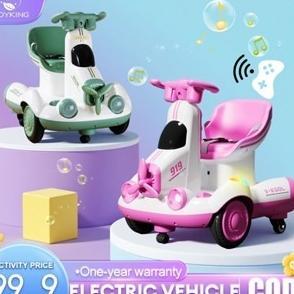 Kereta Mainan Elektrik Budak Kids Electric Car Kids Electric Scooter 360 Degree Rotation Motorcycle