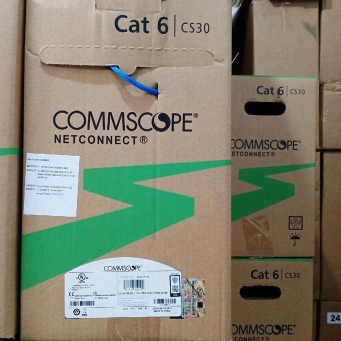 Commscope Kabel UTP Cat.6 / Kabel LAN Cat.6 Commscope Original 4pair 24Awg Meteran/Eceran
