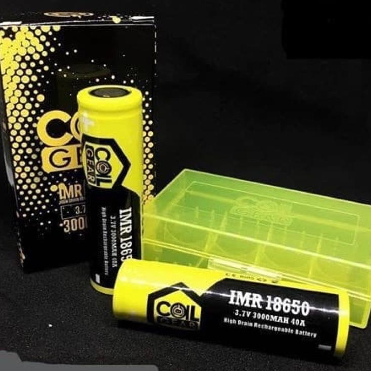 Baterai 18650 Original Coil Gear Kuning 3000Mah - Harga Variasi