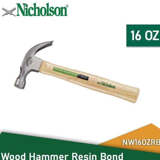 LEONHART Palu Kayu Kambing 16 OZ Wood Hammer Resin Bond NF16OZRB NICHOLSON