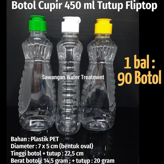 Botol Cupir 450 ml Tutup Pushpull / Tutup Fliptop KHUSUS EKSPEDISI