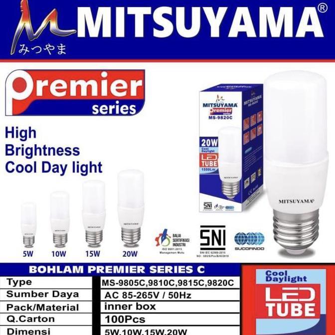Lampu Led Mitsuyama Premier Series MS-9805c /Lampu Led Tube 5 Watt