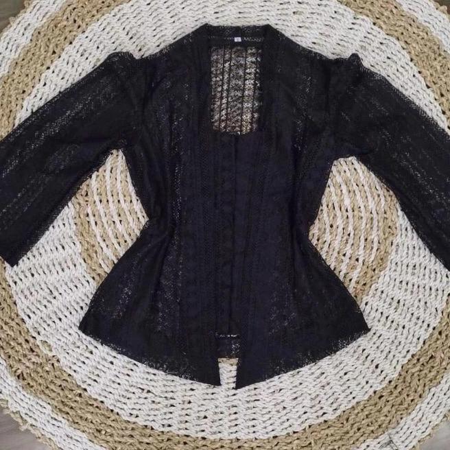 Baju Kebaya Brukat Lonceng Bali Wisuda Modern Murah Kebaya Bali Brokat Strait Tangan Lonceng 7/8 Dib