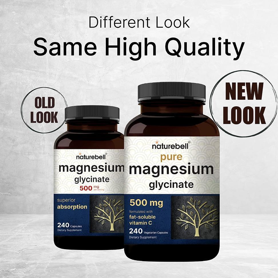 Magnesium Glycinate 500 Mg Vegan Naturebell Usa Original