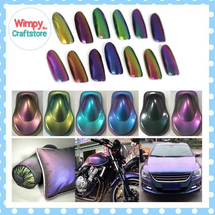 Iridescent Powder Pigment Cat Mobil Kuku Metallic Chameleon Powder