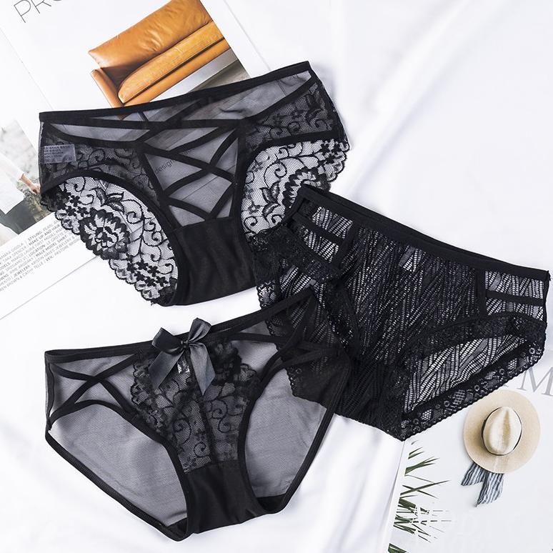 NEW DEALS Celana Dalam Brokat Renda Halus Dan Modis Cd Transparan /Celana seksi wanita mulus