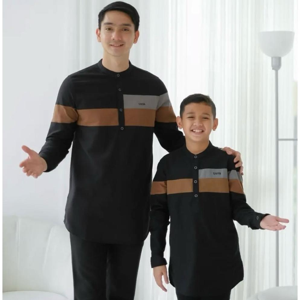 LIMITED BAJU KOKO COUPLE AYAH DAN ANAK LAKI LAKI HARGA TERPISAH KEMEJA KURTA KERAH MANDARIN LENGAN P