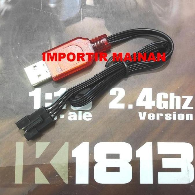 USB CHARGER BATERAI LI-ION 7.4V SM 4P RC CAR HELIWAY 1813 1811 IM27