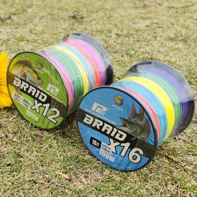 ferdinanecer - Senar PE X12 X16 Senar Pancing Besar Benang Pancing Dikepang 0.90mm 115kg Braided Fis